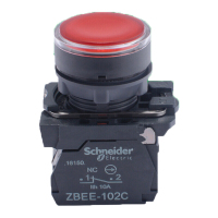 施耐德电气 XB5A 红色 塑料 按钮 XB5AW34M2C LED型平头按钮