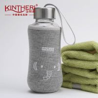 金丝莉(kintheri)罗马假日休闲系列 毛巾+玻璃杯 竹纤维毛巾运动玻璃杯