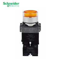 施耐德电气 XB2B 黄色 金属 按钮 XB2BW35B1C LED型平头按钮