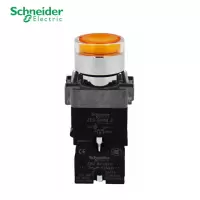施耐德电气 XB2B 黄色 金属 按钮 XB2BW35B1C LED型平头按钮