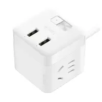 公牛(bull) 自动防过充魔方USB插座 2孔+2USB 1.5米 GNV-UU312T