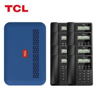 TCL 电话机座机 固定电话 办公家用 大屏幕 来电显示 免电池 HCD868(60)TSD电话交换机套装 黑色