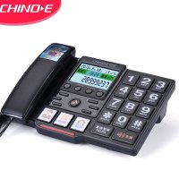 中诺(CHINO-E)电话机座机 固定电话 办公家用 一键拨号 来电报号 老人机 C219黑色