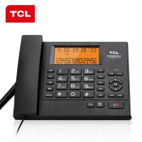 TCL 录音电话机 固定座机 办公家用 连电脑海量存储 智能批量拨打 客服呼叫中心 88电脑版(黑色)