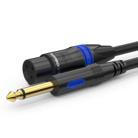 秋叶原 6.35mm大二芯公转卡侬母话筒线 麦克风调音台音响连接线 功放卡农平衡线音频线