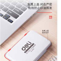 得力(deli) 印台印泥 红色快干 (单位:个)