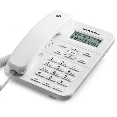 摩托罗拉(Motorola)CT202C 电话机座机 固话家用办公固定电话机 白色