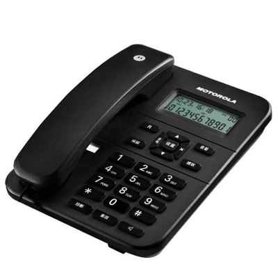 摩托罗拉(Motorola)CT202C 电话机座机 固话家用办公固定电话机 黑色