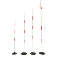 蛇形跑标杆PVC红白杆+底座