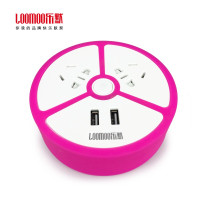 乐默 花儿排插 LCC-306 多功能定时插座创意孔位智能双USB插线板(单位;个)