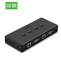 绿联 50280 4进1出 VGA 视频分配器(单位：条) 黑色