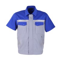 斯卡地尔(Scotoria)半袖 工作服上衣4XL蓝灰拼色