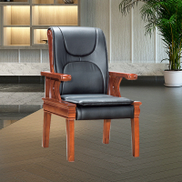 优百丽 SH-246 橡胶木椅 办公家具 办公椅 皮艺老板椅 实木四脚椅 电脑椅会议椅 皮料色彩可定制