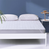富安娜(FUANNA) 床垫保护垫席梦思 床褥子 四季软垫子 可折叠可水洗床单双人 柔美薄橡筋防滑款 1米8床白色
