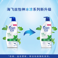 海飞丝(Head & Shoulders) 洗发水怡神冰凉型薄荷1KG 持久去屑止痒清爽柔润 新老包装随机发货