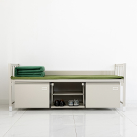 尔迈制式营具铁架床部队宿舍单人床下柜营房钢制加厚单人床 制式单层床