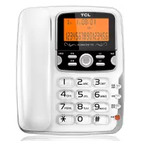 TCL 电话机座机 固定电话 办公家用 免电池 屏幕可抬 双接口 HCD868(206)TSD (白色)