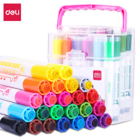 得力(deli) 水彩笔 70698 24色可水洗/印章头水彩笔（2盒装）