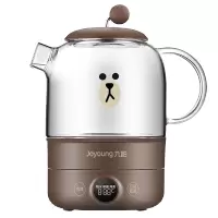 九阳 养生壶 K08-D601 LINE联名款 布朗熊玻璃烧水壶迷你养生壶 棕色(单位:台)