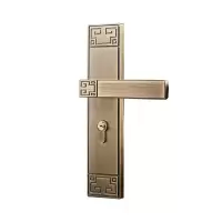 卡贝 门锁室内卧室房间门锁实木门锁把手静音锁 中式通用50面板锁 青古铜CX50-5531-2