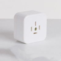 鸿雁 大功率用品字插头插座 白色 四孔16A插座 2只装