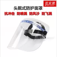 固安捷 防护面罩有机玻璃耐高温防飞溅冲击隔热面罩透明头戴面罩