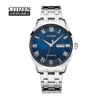 西铁城（CITIZEN）手表 自动机械蓝盘大三针男款 NH8360-80LB