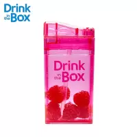 加拿大Drink in the Box儿童成人吸管杯喝水杯便携式果汁杯饮料杯糖果色小号235ml粉色