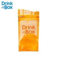 加拿大Drink in the Box儿童成人吸管杯喝水杯便携式果汁杯饮料杯糖果色小号235ml橙色