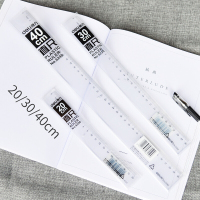 得力(deli) 不锈钢尺/塑料直尺子 测量绘图刻度尺子 办公用品