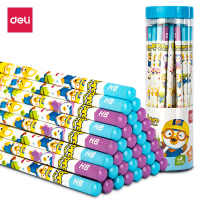 得力书写铅笔36支桶装六角杆HB铅笔58157