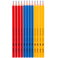 得力书写铅笔3色六角杆椴木高级铅笔58127