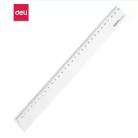 得力(deli)30cm办公通用直尺 测量绘图尺子 办公用品 6230 10把装