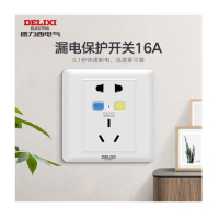 德力西 漏电保护插座 86型暗装 额定电流16A