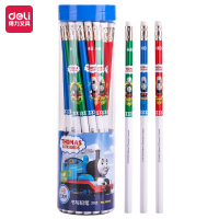 得力书写铅笔30支三角杆桶装铅笔58148