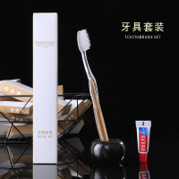 一次性牙刷 双色金软毛牙刷+3g美加净牙膏