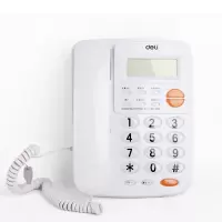 得力(deli)780 来电显示办公家用电话机/固定电话/座机 透明时尚按键