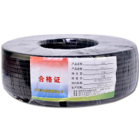 菱声(LINGSHENG) 黑色音响线 广播喇叭线 户外音响线 1平方护套线 10米1平方黑色线