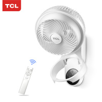 TCL家用客厅卧室电风扇定时摇头小巧台壁两用两种风类璧扇TFB18-21BRD-BAISJ