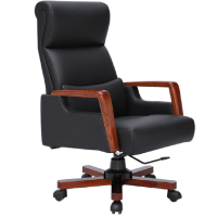 沃盛 SD-1091办公椅皮木结构,实木扶手640*720*1180 W*D*H