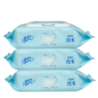 清风 湿巾 纯水湿巾80片*12包湿纸巾