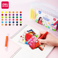 得力彩色双头水彩笔可勾可涂36色水彩笔70672-36