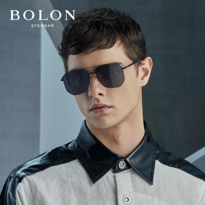 BOLON暴龙新款太阳镜飞行员框墨镜不规则潮开车眼镜男BL8072