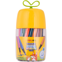 得力可洗水彩笔36色六角杆小树苗提手水彩笔70679