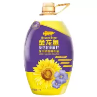 金龙鱼 食用油 物理压榨 葵花籽亚麻籽食用调和油5L（进口原料）（新老包装随机发货）
