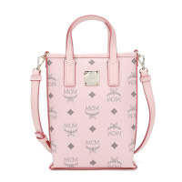 MCM女士Essential Visetos系列粉色人造革手提包单肩斜挎包礼物送女友MWRAASE03QH001