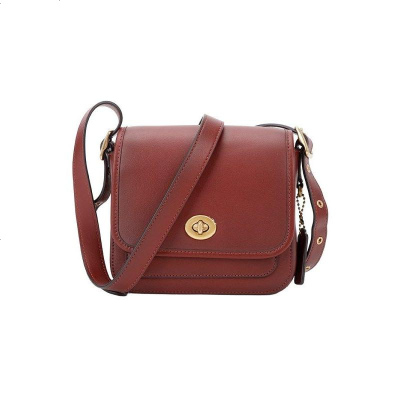 蔻驰 COACH 2020秋冬款 品 女士专柜款RAMBLER系列皮革酒红色16号单肩斜挎包 3029 B4R6
