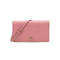 COACH 蔻驰 品 女士专柜款豆沙色皮质铆钉装饰手拿包单肩斜挎包 29675 B4/RO礼物