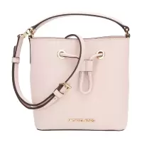 迈克·科尔斯 MICHAEL KORS MK女包 水桶包粉色牛皮革小号手提单肩斜挎包 35T0GU2C0L POWDER