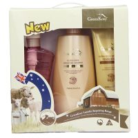 洗护沐礼盒三件套装 弹滑柔亮柔炫去屑 洗发水+发膜+沐浴露 澳洲进口 GreenKosy 凝脂修护洗护3件套(弹滑型礼盒